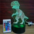 thumbnail image 2 of Lámpara de ilusión 3d Lámpara de escritorio de ilusión creativa 3d de dinosaurio, 2 of 5