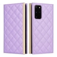 thumbnail image 4 of Desugned For Samsung Galaxy S20+ Wallet Phone Case,With Suction Cup Fastener,Flip Folding Kickstand,With Card Slots,Wrist Strap&Shoulder Strap,Shockproof PU Leather Phone Case,Purple, 4 of 9