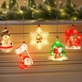thumbnail image 4 of 2Pcs Christmas Tree Pendants with LED Light Battery-Operated Waterproof Snowflake Snowman  Themed Hanging Decorations, 4 of 10