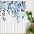 thumbnail image 2 of Sage Green Shower Curtain for Bedroom, Watercolor Eucalyptus Plant Leaves on The Top with Floral Bathroom Decoration Shower Curtain Sets 72x72 Inch with Hooks, 2 of 6