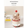 thumbnail image 3 of Makeup Brush Holder with Dustproof Lid, 360 Rotating Makeup Brush Organizer, Brushes Cup for Cosmetics, Nail Polish, Bathroom Vanity（only box）, 3 of 5