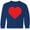 Royal Blue, variant on Inktastic Red Heart Long Sleeve Youth T-Shirt