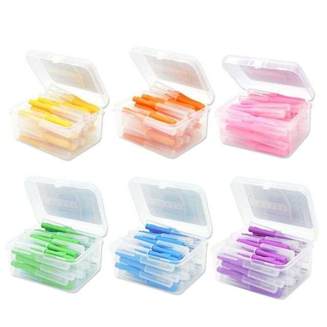 pitrice 40pcs Interdental Brush Ultra Fine Toothpick Soft Floss Stick Tooth Floss Head Toothpick Cleaning Tool