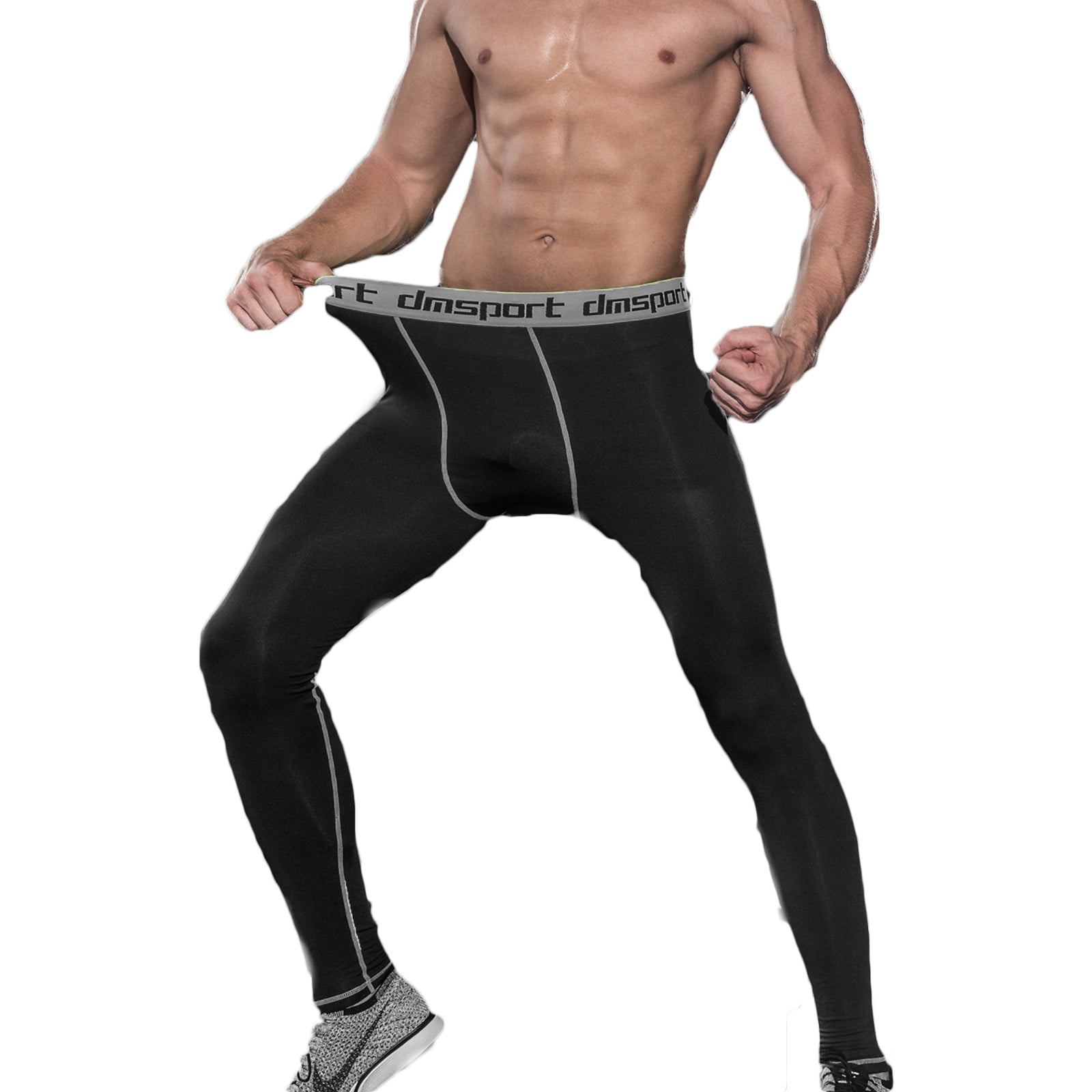 Men's Compression Fitness Pants T-shirt Top Cool Dry Running Tights Leggings 