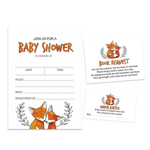 Inkdotpot Set Of 30Jungle Animals Baby Shower Invitations-Diaper Raffle Tickets And Baby Shower Book Request Cards Gender Neutral Invites Its A Boy Its A Girl