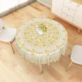thumbnail image 6 of Tchckioa Yellow Tablecloth for Kitchen Dinner Decor,70 Inch Round Oil-resistant Table Cloth Cover, 6 of 6