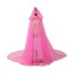 thumbnail image 4 of Capa con capucha para mujer, lavable, extra larga, accesorio para disfraz, capa con capucha para novia. Rosa, 4 of 9