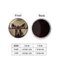 thumbnail image 2 of Round Fridge Magnets, 1Pcs 2.2in Cute Refrigerator Magnets Decorative for Whiteboard, Classroom, Locker, Kitchen, Birthday Gifts - Moose with Large Antlers on Head Stands in Front of Old Wall, 2 of 6