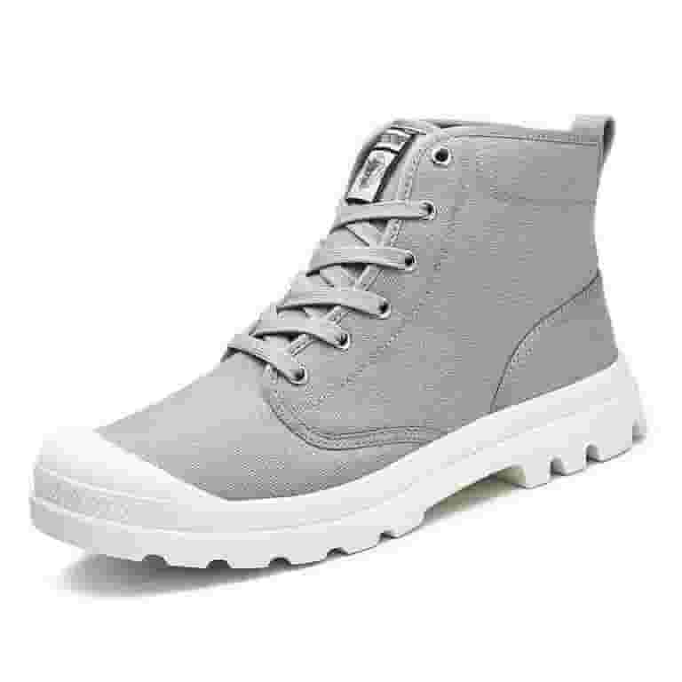 【 JEANS】CHIRS CANVAS COMBAT BOOTS CcharmiX Men Canvas Boots Army Combat Style Fashion High-top