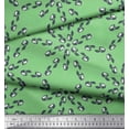 thumbnail image 2 of Soimoi Green Viscose Chiffon Fabric Cat Animal Print Fabric by the Yard 42 Inch Wide, 2 of 3