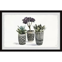Marmont Hill Cacti Pots Framed Wall Art, 24.00" x 1.50"
