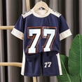 thumbnail image 2 of MEZZALL Boys Summer Outfit Sets O-Neck Short Sleeve T-Shirts With Shorts Two Piece Sportswear Holiday Clothes Sets, 2 of 3