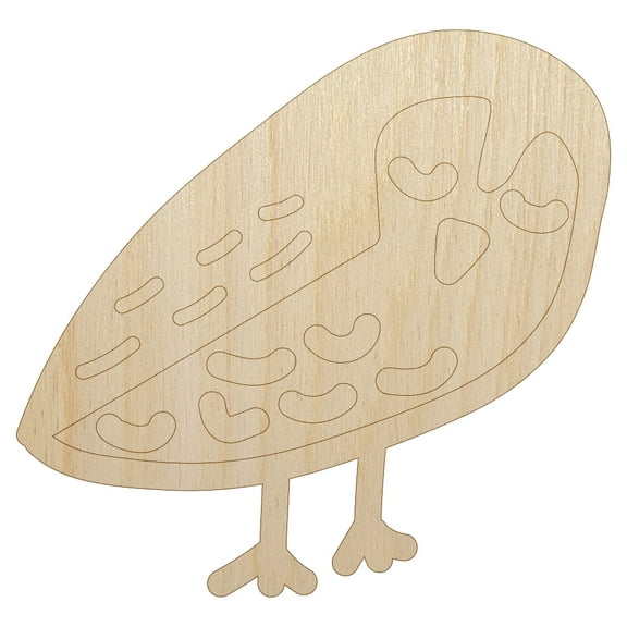 Sweet Owl Doodle Wood Shape Unfinished Piece Cutout Craft DIY Projects - 4.70 Inch Size - 1/8 Inch Thick