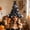 Silver, variant on LNOGEUPG Halloween Mini Artificial Bat Top Black Tinsel Tree, Spiral Shiny Foil Black Small Tabletop Tree for Gothic Halloween Home Desktop Party Indoor Decoration