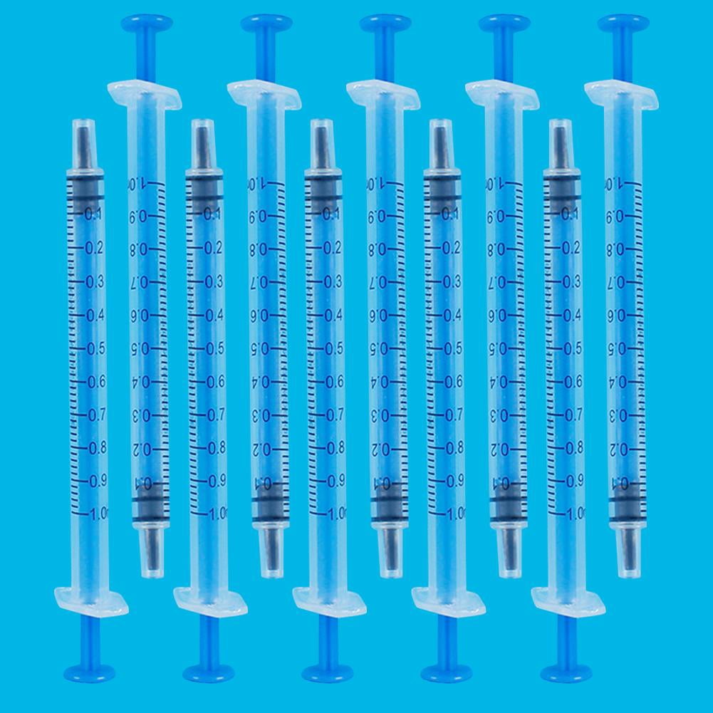 Wmool 10Pcs 1ML trient Measuring Plastic Disposable Syringe Fctional US HOTSALE
