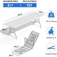 thumbnail image 4 of Foldable Table 8ft, Plastic Folding Table, Portable Heavy Duty Dining Tables with Lock Function & Carrying Handle, Outdoor Indoor Foldable White Tables for Camping Party Picnic, White, 4 of 9