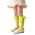thumbnail image 4 of CAIXIA Bow Girls Knee High Socks Cotton School Uniform Dress Long Socks for Girls, 4 of 8