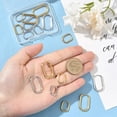 thumbnail image 5 of 1 Box 16pcs Real 18K Gold Plated Huggie Earring Findings Earring Hooks Huggie Hoop Silver 304 Stainless Steel Rectangle Cartilage Ear Leverback Hook Bulk for Jewelry Making Women Crafts DIY, 5 of 7