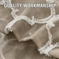 thumbnail image 4 of PrimeBeau Mosaic Lantern Embroidery Linen Mixed Grommet Draper, Light Filtering Privacy Sheer (Pair of 2, 52 by 63 inch, Taupe), 4 of 7