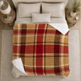 thumbnail image 5 of Autumn Harvest Plaid Living Room Accent Rustic Farmhouse, Warm Flannel Blanket for Ranch House and Living Room, Festive autumn celebration Scene, Art Lovers autumn celebration Gift, 5 of 9