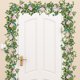 thumbnail image 5 of Decoración de interiores, decoración de pared con flores para bodas, hojas de dinero, ratán encriptado con hojas de eucalipto, ratán de imitación, decoración navideña, ratán de imitación., 5 of 6