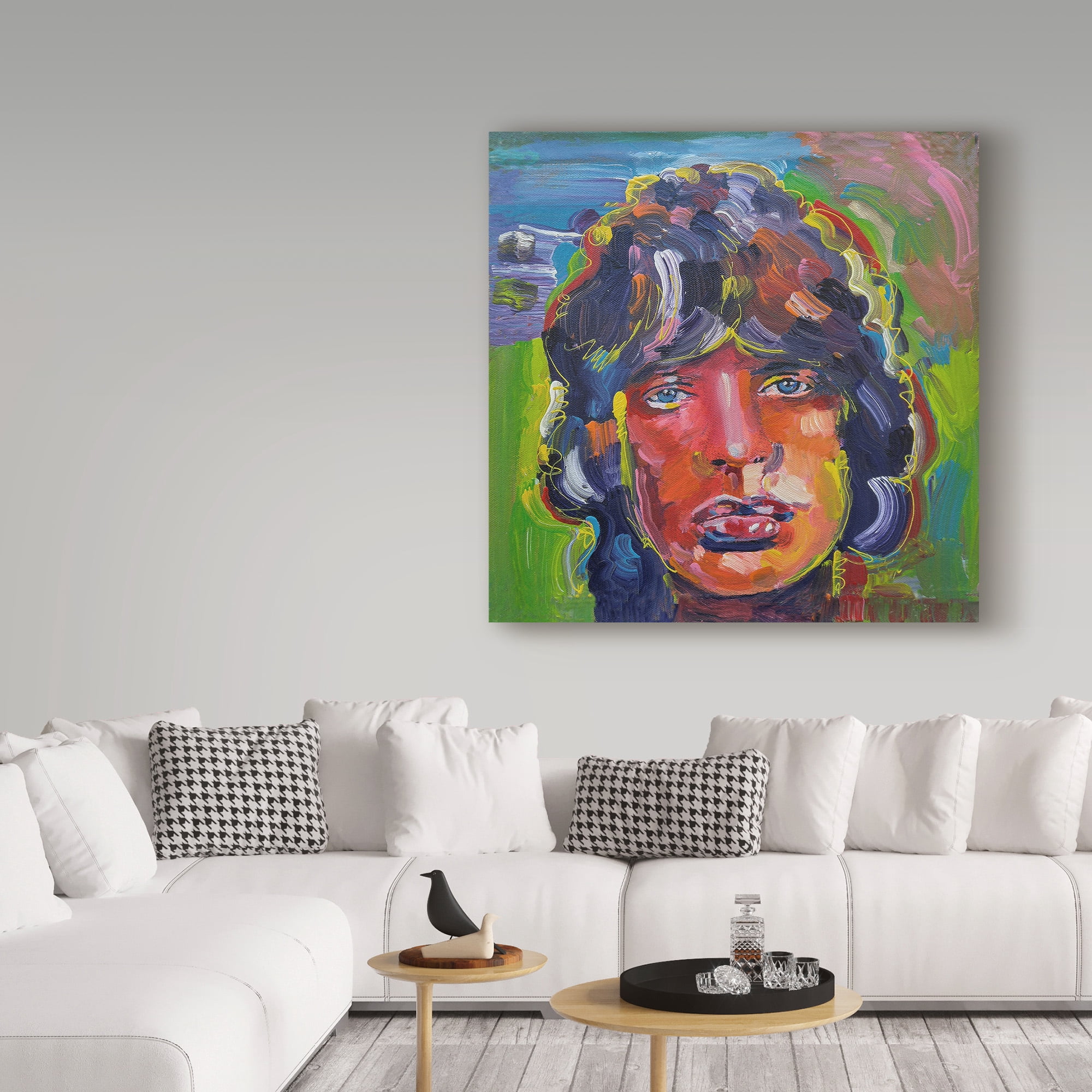Trademark Fine Art 'Mick Jagger Portrait' Canvas Art by Howie Green