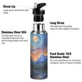 thumbnail image 3 of Yayeee 33oz Insulated Water Bottle Double Wall Stainless Steel with Flip Straw Lid, Mountains and Forests, 3 of 7