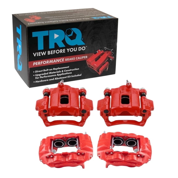 TRQ Front and Rear Brake Caliper Set Coated Brackets Fits 2001-2003 Toyota Sequoia