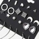 thumbnail image 2 of Juego de 12 pares de pendientes shaofei estilo mixto plata 75020, 2 of 5