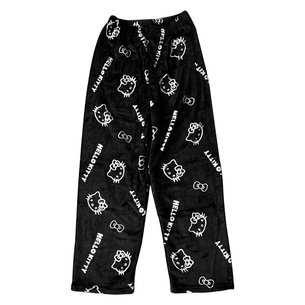 Pyjama Femme Flanelle - Pantalon Long Dessin Animé - Chaud Et Doux - Idéal Automne-hiver, Halloween, Maison - 3