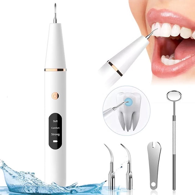 limpiador de dientes eléctrico removedor de sarro para dientes con luz LED, kit de limpieza de dientes recargable con herramientas dentales, cabezales reemplazables XianweiShao 9024715991256
