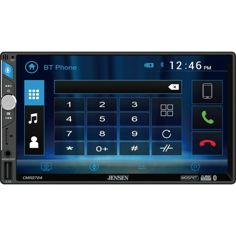 JENSEN CMR2724 7-inch LED Digital Media Touch Screen Double DIN