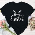 thumbnail image 4 of Mujeres de Manga Corta Tops Casual Nuevo Cuello Redondo Pascua, Ligera Camiseta de Poliéster Spandex, 4 of 4