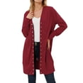 thumbnail image 4 of Women Button Down Solid Color Cardigan, 4 of 7