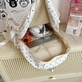 thumbnail image 6 of Clearance！Polka Dot Backpack Set 3Pcs Cute Daypack Kawaii Nylon Backpacks for Travel Daily Use White, 6 of 8