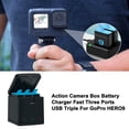 thumbnail image 3 of Action Camera Box Battery Charger Fast Three Ports USB Triple For GoPro HERO9, 3 of 8