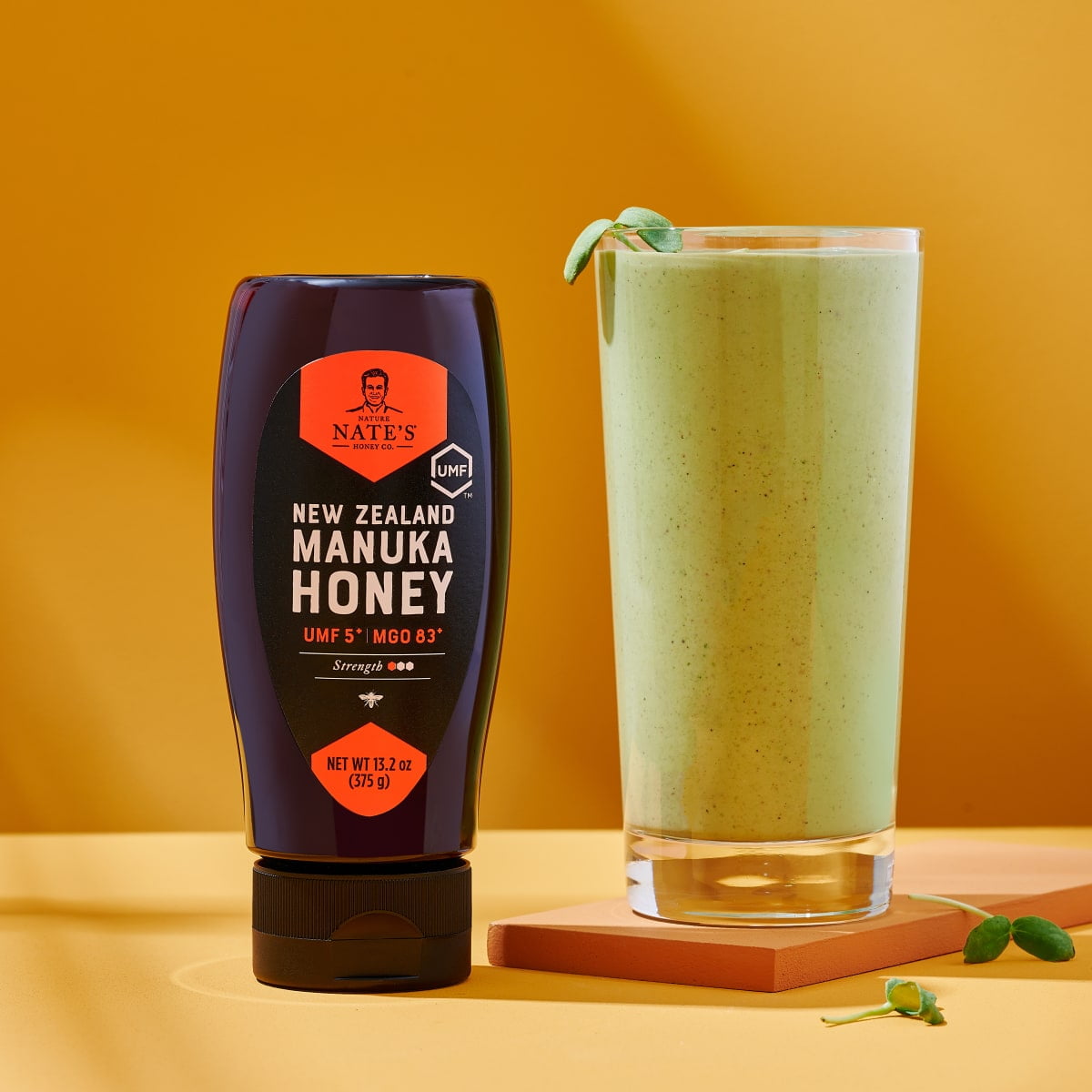 Nate's New Zealand Manuka Honey: Raw, UMF 5+, and MGO 83+ - 13.2 oz Gluten-Free Honey
