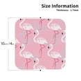 thumbnail image 3 of Kll Square Drink Coasters Set Of 4,Pu Leather Absorbent Coasters Set Decorative Coffee Cup Coasters Housewarming Gift For Home Decor-Pink Flamingo, 3 of 9