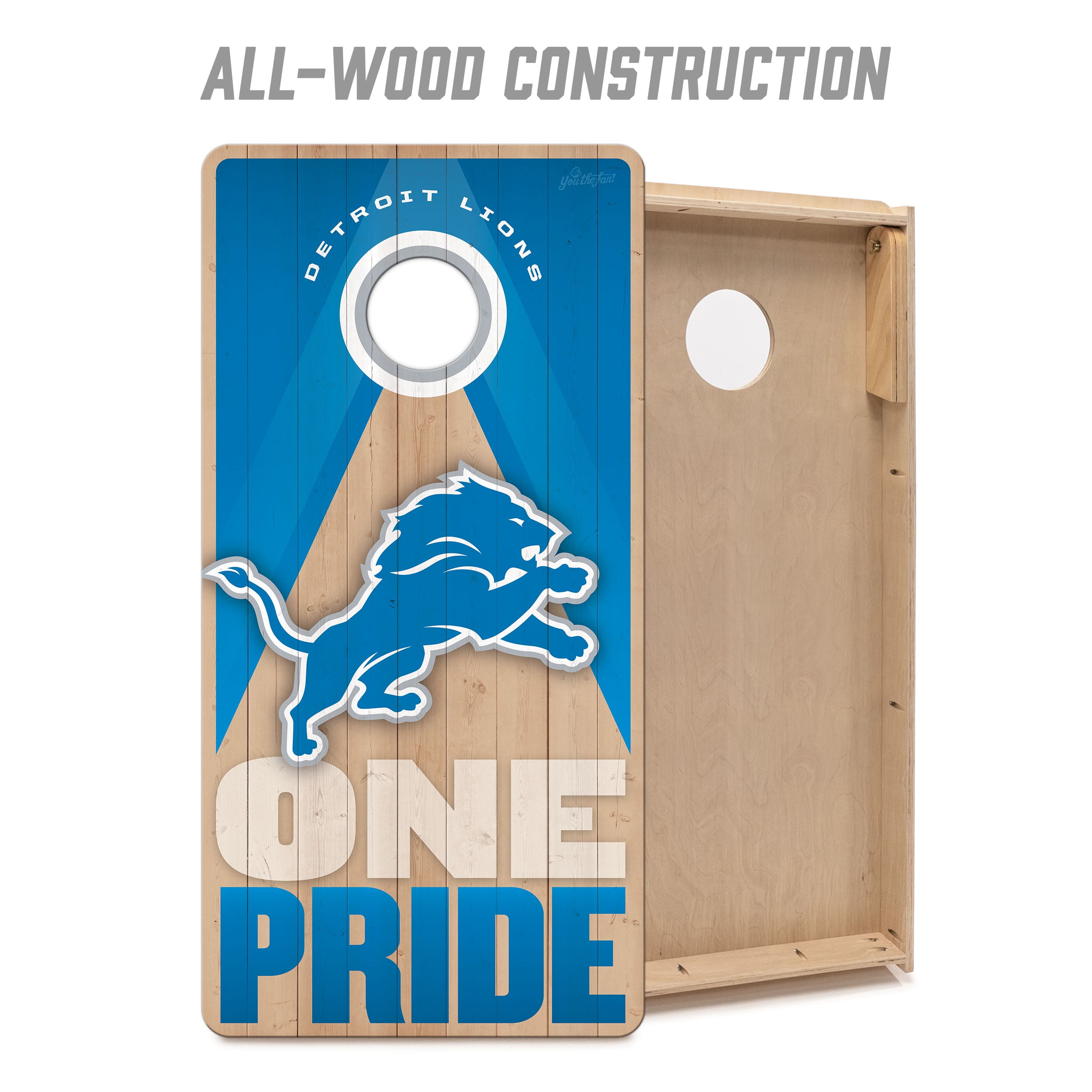 YouTheFan NFL Detroit Lions 2x4 Slogan Series Cornhole