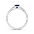 thumbnail image 2 of Angara Natural 0.85 Ct. Blue Sapphire with Diamond Infinity Ring in 14K White Gold for Women (Ring Size: 11.5), 2 of 12