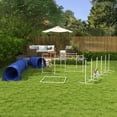 thumbnail image 2 of PawHut 7 Pcs Dog Agility Training Equipment w/ Tunnels, Adjustable Hurdles, 2 of 10