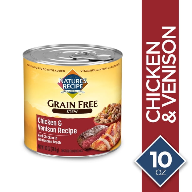 Nature's Recipe Chicken & Venison Flavor Stew Broth Wet Dog Food, Grain