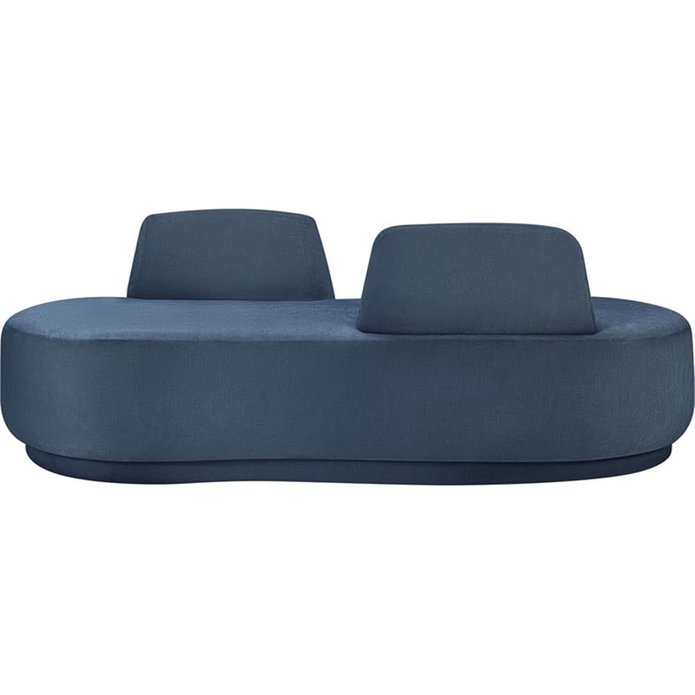 Meridian Furniture Argyle Light Blue Chenille Fabric Chaise/Loveseat