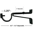 thumbnail image 2 of Urbanest Adjustable Rod Bracket, up to 1 1/8" Diameter Rod, Black, 2 of 5