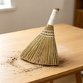 thumbnail image 5 of Handheld Natural Straw Whisk Broom, Portable Small Desktop Dust Brush, Lightweight Short Handle Broom for Tabletop Bookshelf Car Interior Dust Cleaning and Pet Hair Removal, 5 of 5