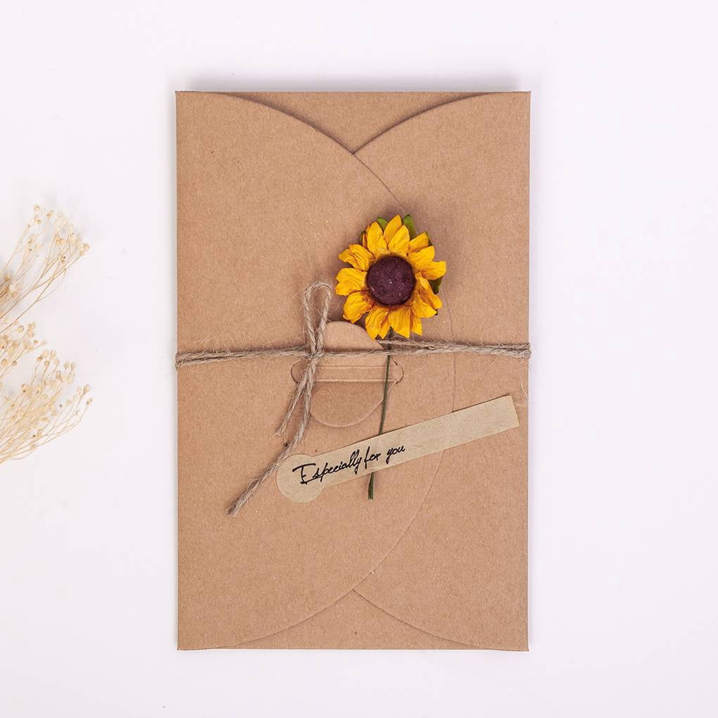 ROBOT-GXG Daisy Sunflower Carnation Valentine's Day Card Christmas Wedding  Birthday Greeting Postcard - Walmart.com