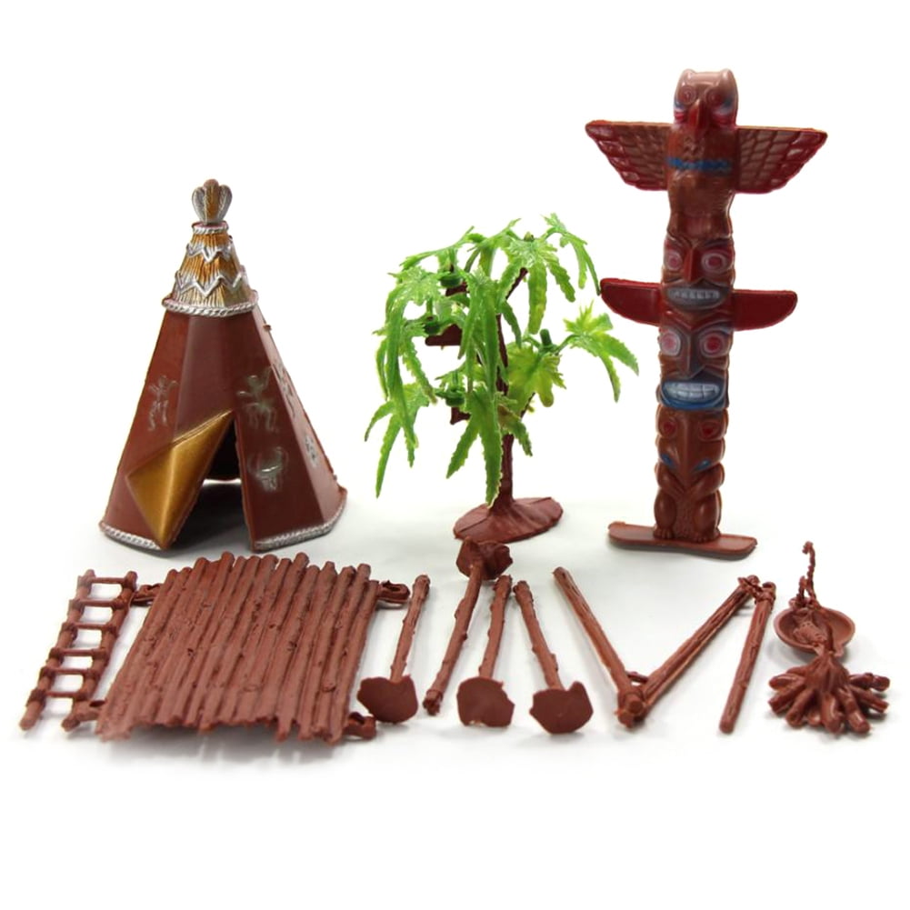 13pcs/set Indian Primitive Tribe Action Figure Model Miniature Kid Toy Art RS 