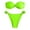 Green, variant on womens swimsuits 2 piece Bandeau Bikini Set Halter O Ring Strapless Tie Back High Cut Two Piece Swimsuit bathing suit for women