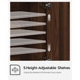 thumbnail image 7 of EYYTHUNG Large Wall Cabinets Laundry Room Wall Mounted Medicine Cabinet with 3 Door and Shelves Floating Cupboard Kitchen Organizers Pantry Cabinets, Brown, 7 of 7