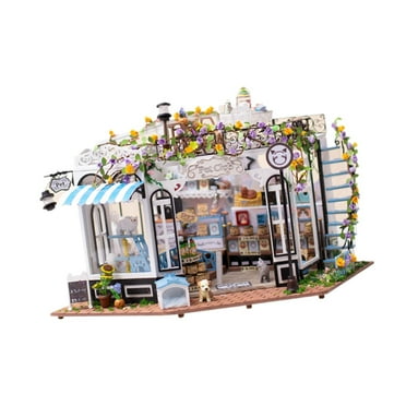 Almencla DIY Miniature House Kits Tiny House Pet Club with Furniture,3D Puzzles,Mini House Building Kits for Friends,Adults,Boys Girls